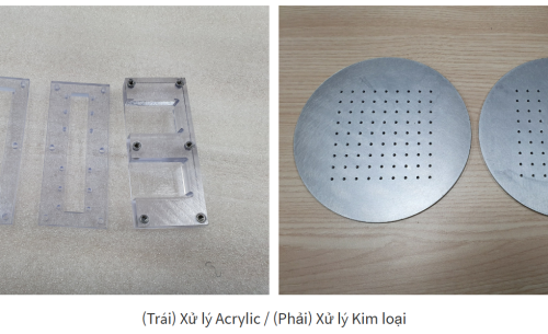 Cat laser acrylic va kim loai